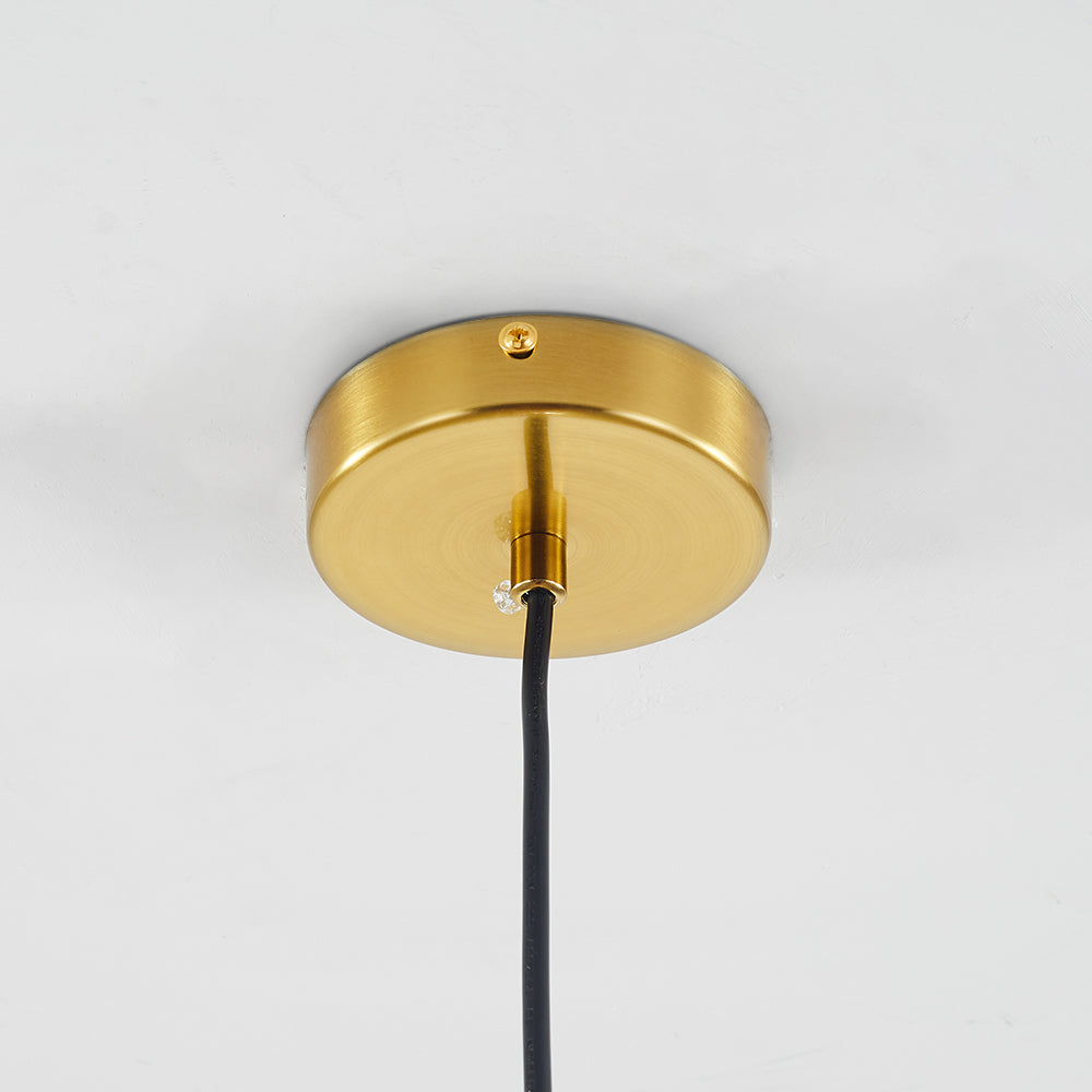 Art Deco Double Glass Globe Pendant Light, Height Adjustable
