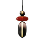 Art Deco Glass Globe and Capsule Pendant Light