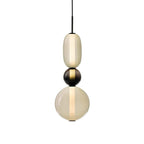 Art Deco Glass Globe and Capsule Pendant Light