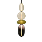 Art Deco Glass Globe and Capsule Pendant Light