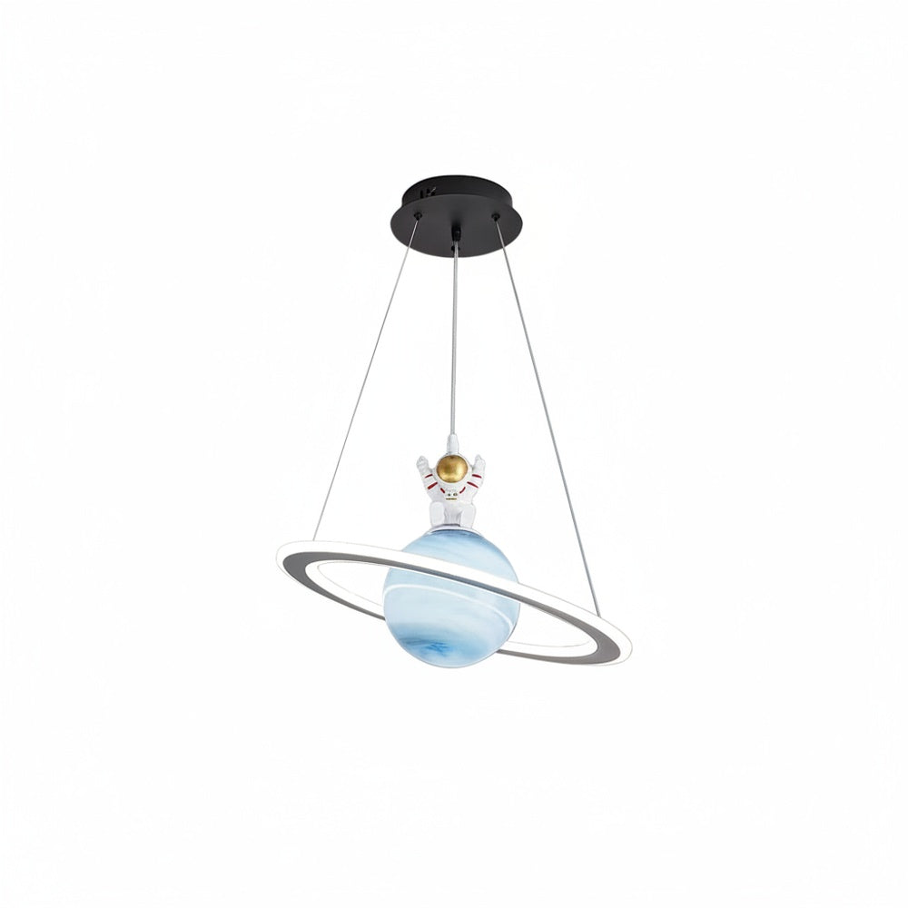 Kids Planet Pendant Light with Astronaut Figure, 45 cm