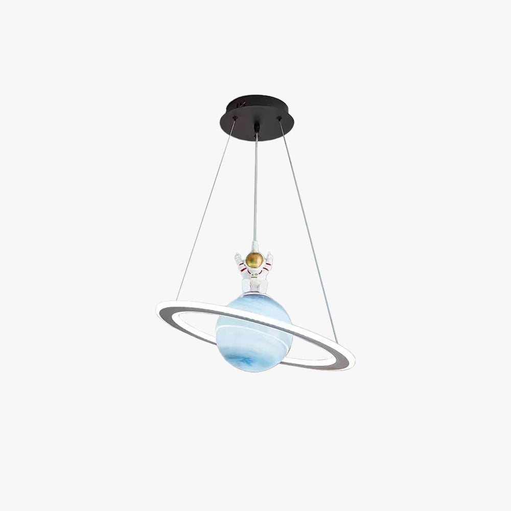 Kids Planet Pendant Light with Astronaut Figure, 45 cm