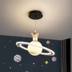 Kids Planet Pendant Light with Astronaut Figure, 45 cm