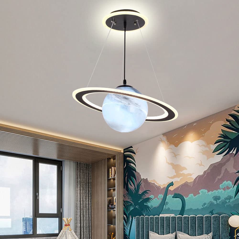Kids Planet Pendant Light with Astronaut Figure, 45 cm