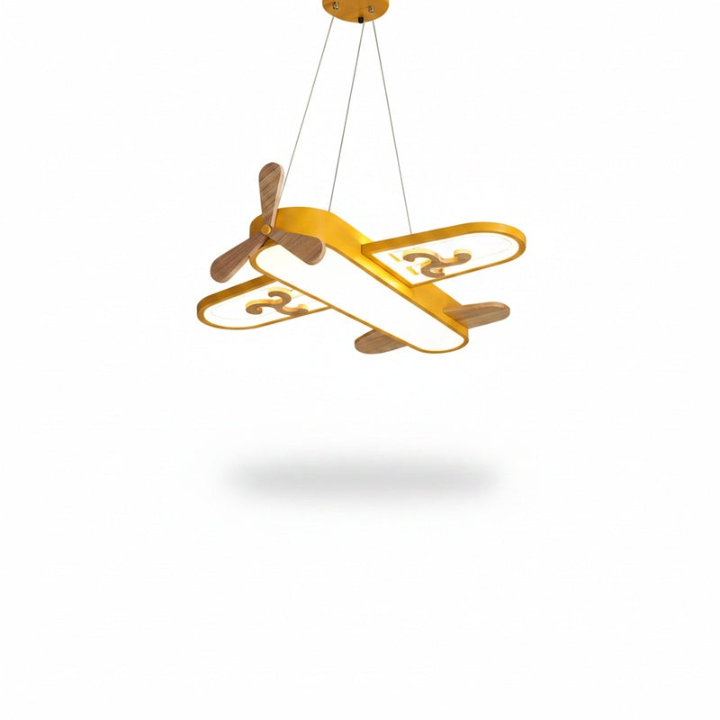 Kids Aeroplane Pendant Light with Dimming Remote