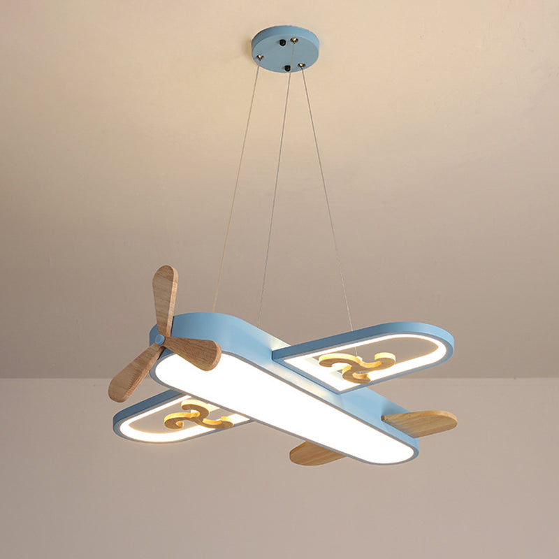 Kids Aeroplane Pendant Light with Dimming Remote