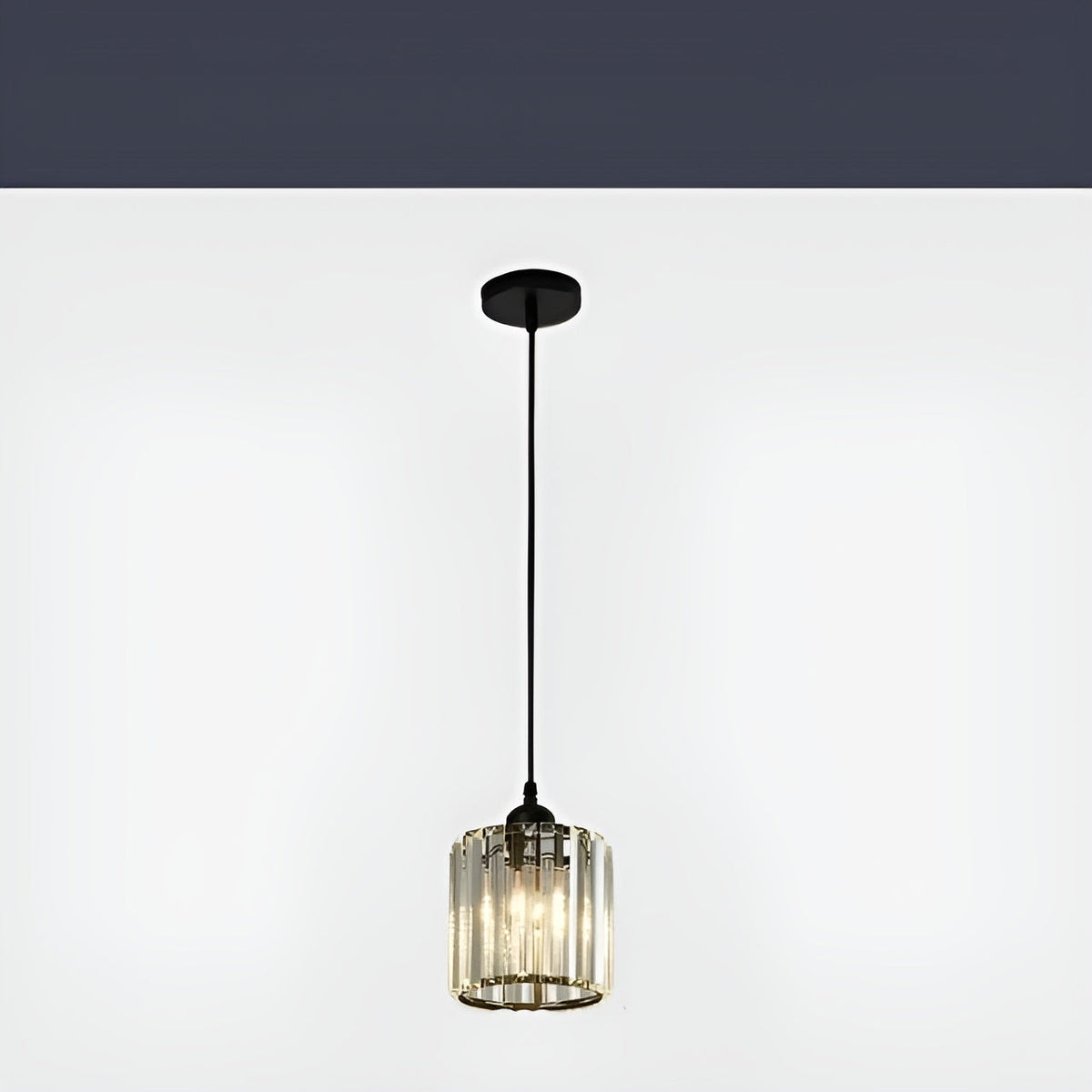 K9 Crystal Pendant Light with Adjustable Height, Round or Square
