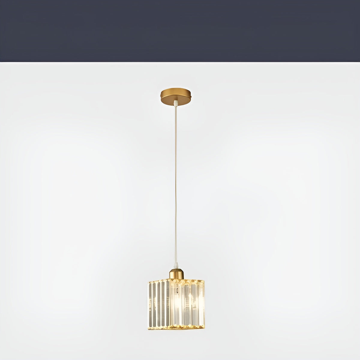 K9 Crystal Pendant Light with Adjustable Height, Round or Square