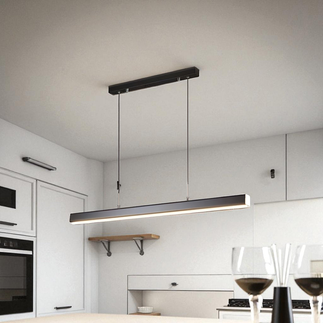 Industrial Linear Pendant Light with Integrated SMD LED