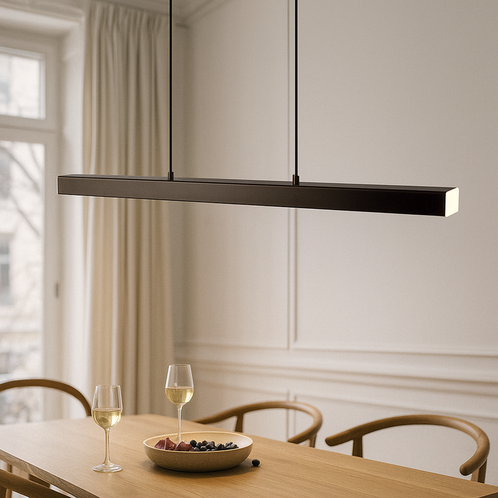 Industrial Linear Pendant Light with Integrated SMD LED
