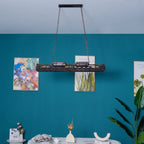 Industrial Rust-Effect Trough Pendant Light on Chain