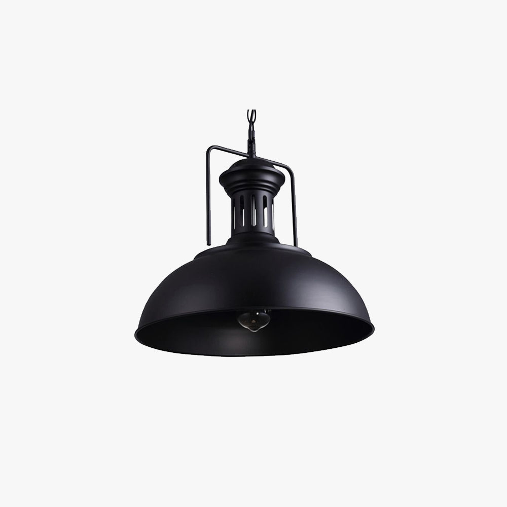 Industrial Metal Dome Pendant Light, Adjustable Drop
