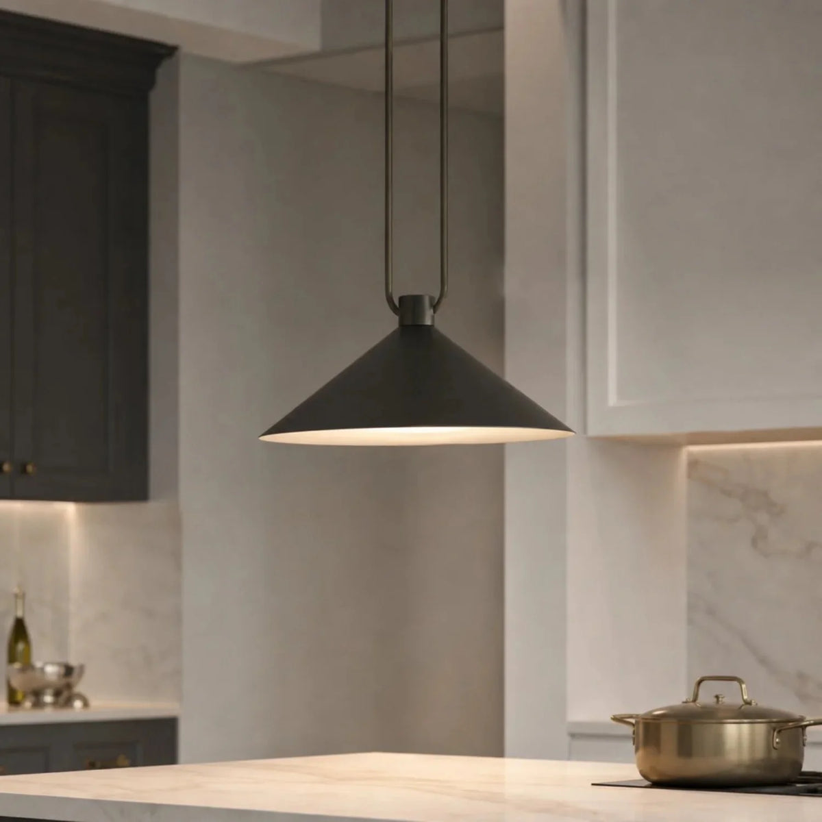 Industrial Cone Metal Pendant Light, 50 cm Wide