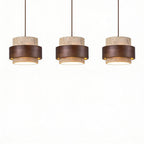 Japandi Travertine Cylinder Pendant Light, E27, 1 to 4 Lights