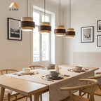 Japandi Travertine Cylinder Pendant Light, E27, 1 to 4 Lights