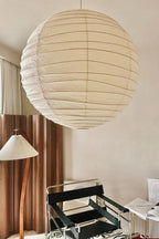 Japanese Washi Paper Globe Pendant Light, 120cm