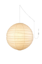 Japanese Washi Paper Globe Pendant Light, 120cm
