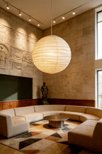 Japanese Washi Paper Globe Pendant Light, 120cm