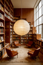 Japanese Washi Paper Globe Pendant Light, 120cm