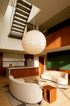 Japanese Washi Paper Globe Pendant Light, 120cm