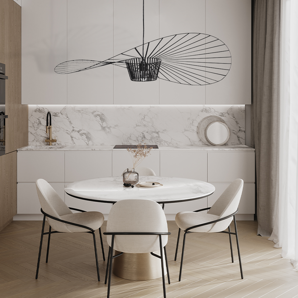 Wide Dome Hat Pendant Light, Integrated LED, 40 to 120 cm