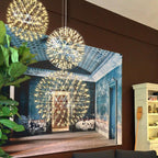 Modern Geometric Globe Pendant Light with Integrated LEDs