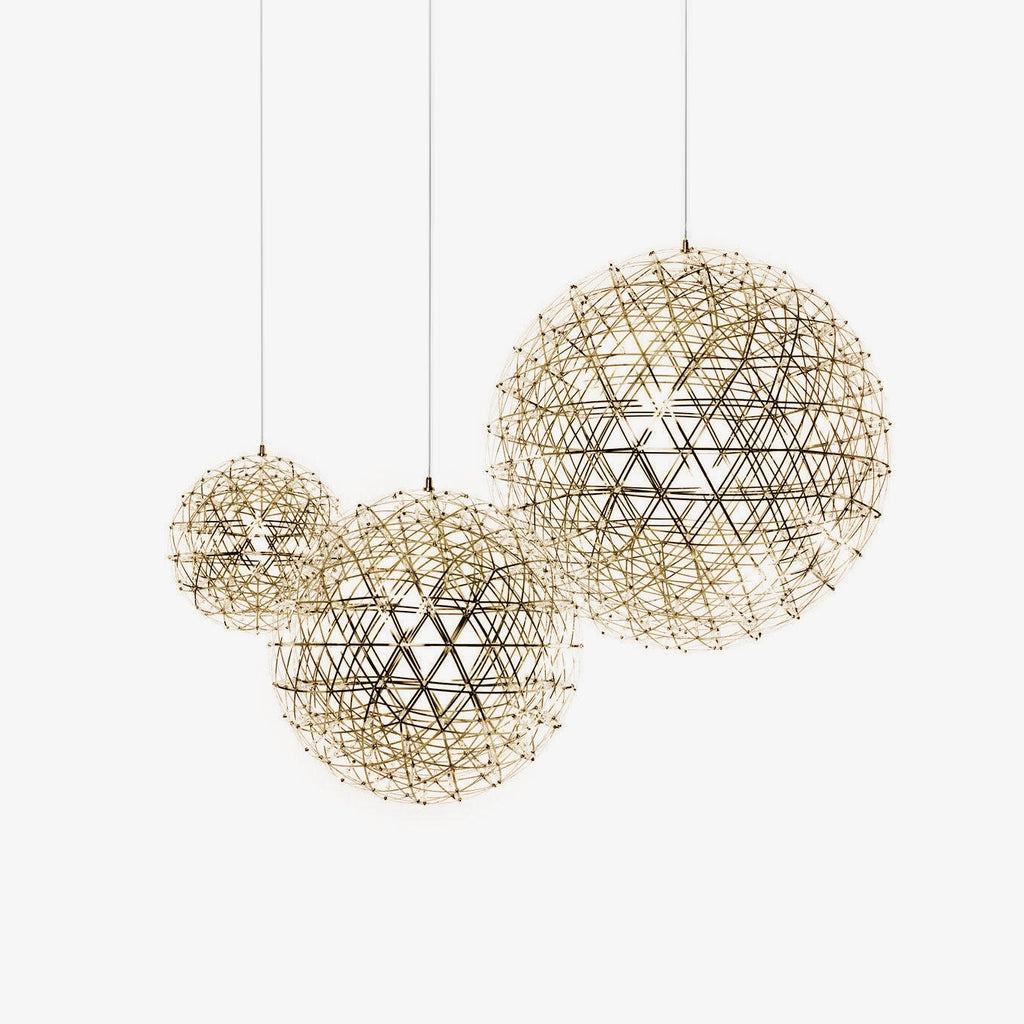 Modern Geometric Globe Pendant Light with Integrated LEDs