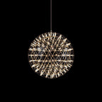 Modern Geometric Globe Pendant Light with Integrated LEDs