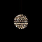Modern Geometric Globe Pendant Light with Integrated LEDs