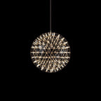 Modern Geometric Globe Pendant Light with Integrated LEDs