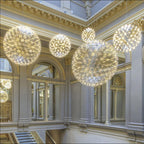 Modern Geometric Globe Pendant Light with Integrated LEDs