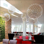 Modern Geometric Globe Pendant Light with Integrated LEDs