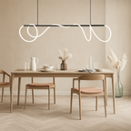 Wavy LED Light Cord Linear Pendant Light, Dimmable