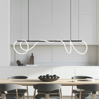 Wavy LED Light Cord Linear Pendant Light, Dimmable