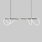 Wavy LED Light Cord Linear Pendant Light, Dimmable