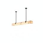 Marble-Effect Linear Pendant Light, Dimmable 3000K LED