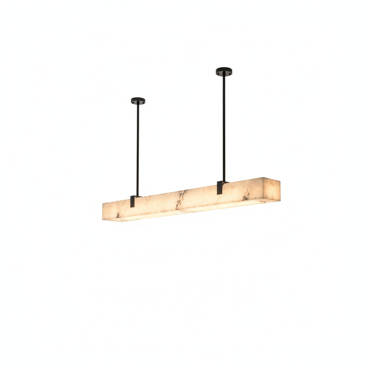 Marble-Effect Linear Pendant Light, Dimmable 3000K LED