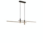 Two Tier Linear LED Pendant Light, Dimmable, Adjustable Drop