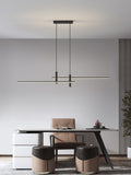 Two Tier Linear LED Pendant Light, Dimmable, Adjustable Drop