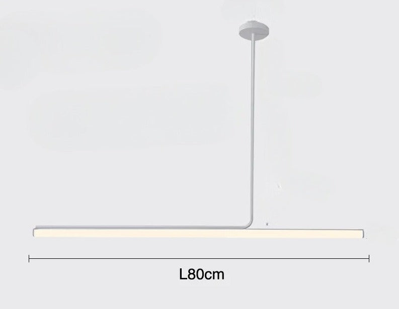 Minimalist LED Tube Pendant Light, Dimmable, 80 to 120 cm