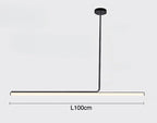 Minimalist LED Tube Pendant Light, Dimmable, 80 to 120 cm