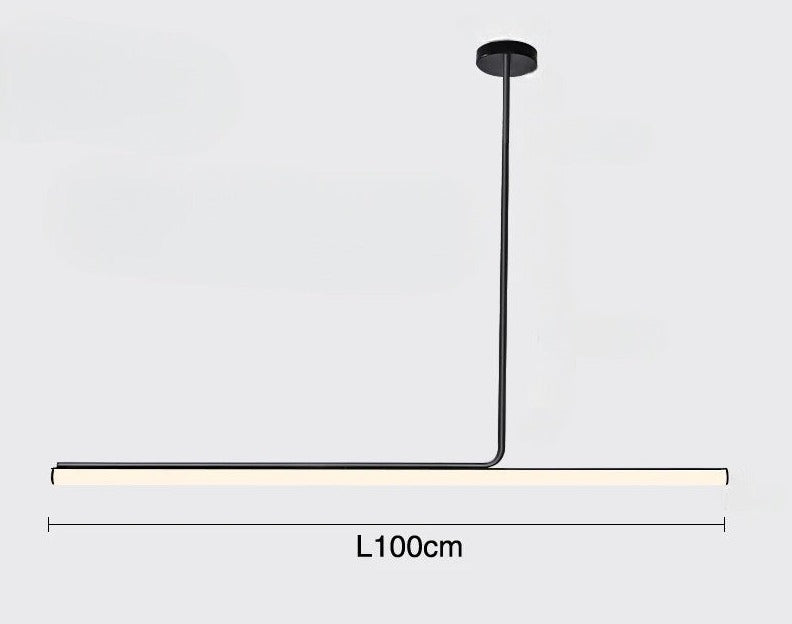 Minimalist LED Tube Pendant Light, Dimmable, 80 to 120 cm