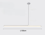 Minimalist LED Tube Pendant Light, Dimmable, 80 to 120 cm