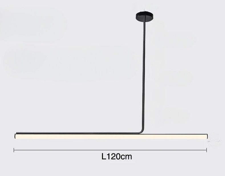 Minimalist LED Tube Pendant Light, Dimmable, 80 to 120 cm