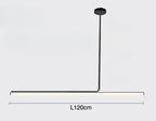 Minimalist LED Tube Pendant Light, Dimmable, 80 to 120 cm