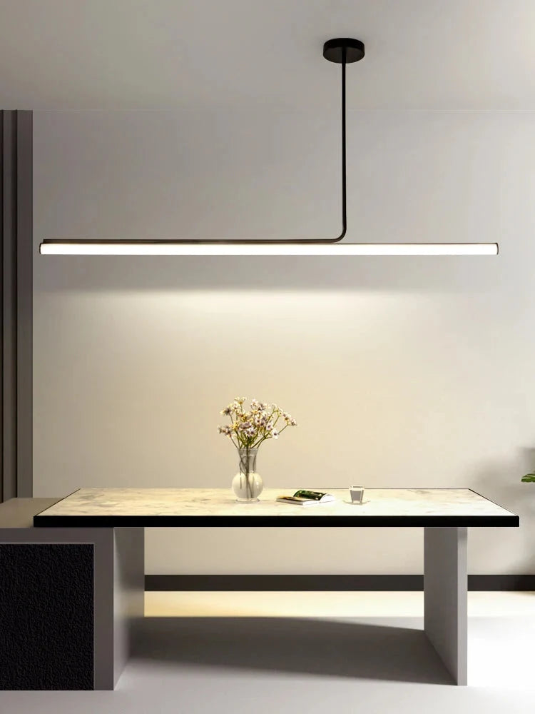 Minimalist LED Tube Pendant Light, Dimmable, 80 to 120 cm