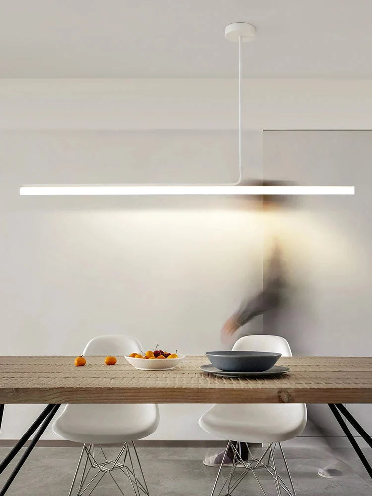 Minimalist LED Tube Pendant Light, Dimmable, 80 to 120 cm