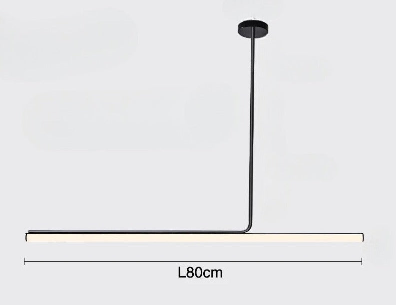 Minimalist LED Tube Pendant Light, Dimmable, 80 to 120 cm