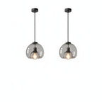 Smoked Glass Dome Pendant Light, 25 cm, E27