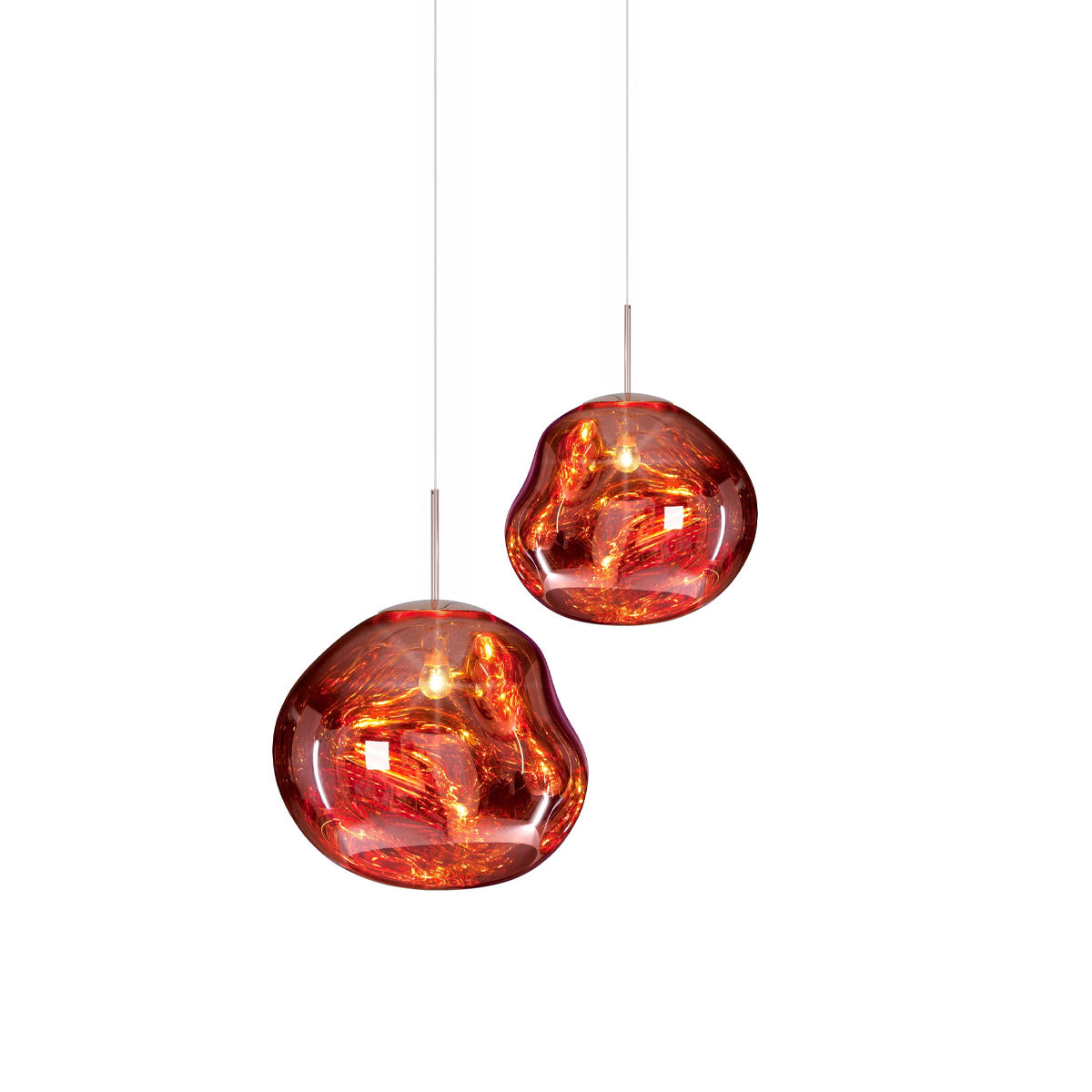 Modern Lava-Effect Irregular Glass Cluster Pendant Light